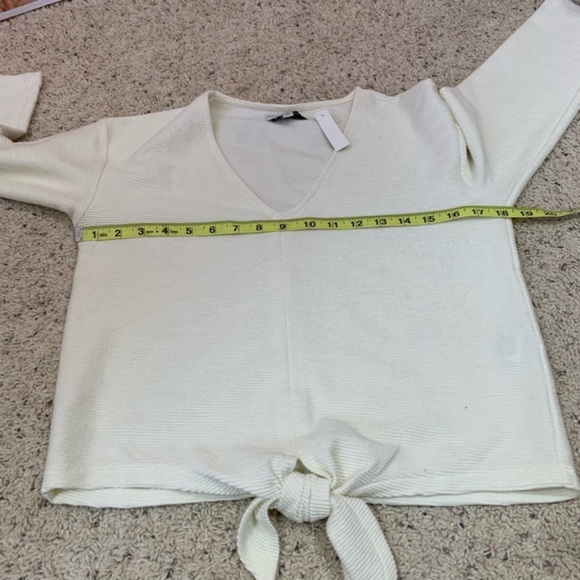 NWT Madewell long sleeve tie front top - Picture 3 of 5